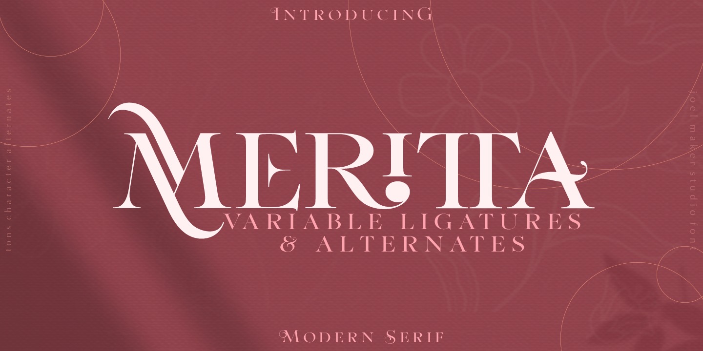 Beispiel einer Meritta Serif-Schriftart